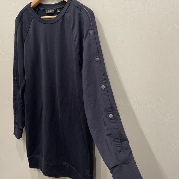 Athleta Black Snappy Long Sleeve Tunic Dress - Size: Small - Picture 9 of 11